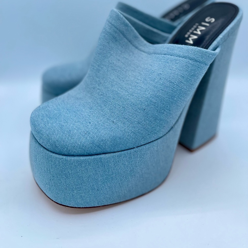 Brand New Denim Platform Heels Size 8 - Picture 8 of 16